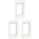 3 Suporte 4x2 P/ Placa - Schneider Orion Até 3 Módulos - Branco