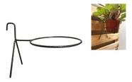 3 Suporte Anel Redondo Vaso Planta 9cm Palete Ripado Treliça