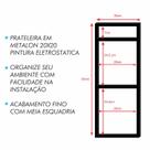 3 Suportes para Prateleira Tripla Estilo Industrial Parede Teto