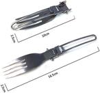 3 Talheres De Metal Dobráveis Camping Faca Garfo Colher