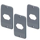 3 Tampas Para 1 Interruptor 3/4 Pol. Cinza Em Pvc Tigre