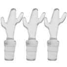 3 Tampas para Fechar Garrafa de Vinhos Espumante Rolha 8x2cm PVC Cactus Transparente 3 Tampas para Fechar Garrafa de Vinhos Espumante Rolha 8x2cm PVC Cactus Transparente