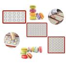3 Tapetes Culinário Silicone Fibra Vidro Macaron 3 Tamanhos