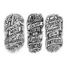 3 Tatuagens Temporárias Falsas - Frases Evangélicas