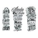 3 Tatuagens Temporárias Tema Frases 3