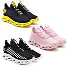 3 Tênis Feminino Corrida Easy Evoltenn Original Rosa/Amarelo 3 Tênis Feminino Corrida Easy Evoltenn Original Rosa/Amarelo