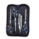 3 Tesouras desbaste, fio laser e navalha corte profissional 3 Tesouras desbaste, fio laser e navalha corte profissional