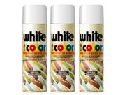 3 Tinta Spray Branco Fosco em Spray Aerossol White Lub 340ml ORBI QUÍMICA Secagem Extra Rápida