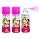 3 Tintas de Cabelo Temporária Rosa Spray lavável Cabelo Maluco Festas Carnaval 3 Tintas de Cabelo Temporária Rosa Spray lavável Cabelo Maluco Festas Carnaval