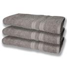 3 Toalhas Super Felpudas Grande E Grossa Algodão 80x150 Cinza