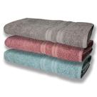 3 Toalhas Super Felpudas Grande E Grossa Algodão 80x150 Cz+re+vd 3 Toalhas Super Felpudas Grande E Grossa Algodão 80x150 Cz+re+vd