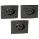 3 Tomada para Móvel 3 Pinos 10a Preto Ebony Embutir Painel Margirius