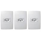 3 Tomadas C/ Placa 2p+t 20a 250v 4x2'' Branca Pialplus 3 Tomadas C/ Placa 2p+t 20a 250v 4x2'' Branca Pialplus
