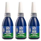 3 Trava Rosca Fixador Anaeróbico Verde Car80 8020 Torque Alto 10g