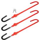 3 Travas Segurança Volante Pedal Antifurto Universal 50cm