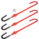 3 Travas Segurança Volante Pedal Antifurto Universal 50cm