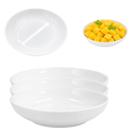 3 Travessas Melamina 15,5cm Redonda Pote Saladeira Branco