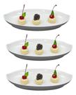 3 Travessas Ovais 24,5cm 100% Melamina Gourmet Mix