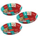 3 Travessas Vidro Oval 2,4L Assados e Doce Marinex Nadir
