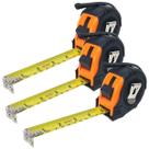 3 Trena Aço 5mx25mm Emborrachada Com Trava Imã Profissional 3 Trena Aço 5mx25mm Emborrachada Com Trava Imã Profissional