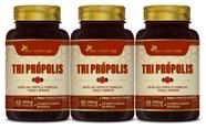 3 Tri Própolis - Extrato de Própolis Verde, Marrom, Vermelho Compostos Fenólicos 60 Cápsulas 500mg