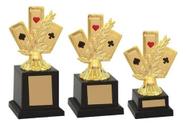 3 troféus de truco tranca cacheta trucada