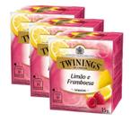 3 TWININGS OF LONDON SABOR LIMÃO E FRAMBOESA 15G 10 Unidades