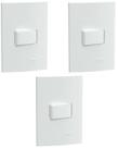 3 un conjunto interruptor simples lunare 10a 250v schneider