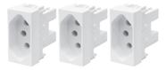 3 Un Módulo Tomada 2p+t 20a/250v Fame Elegance Branco