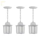 3 Un Pendente Vintage Externo Colonial E27 Injetado Branco Alz16