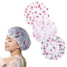 3 Un Touca De Banho Plástico Impermeável Reutilizável Estampada