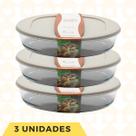 3 UNI Assadeira Travessas Oval 3L Grande Resistente Assados 3 UNI Assadeira Travessas Oval 3L Grande Resistente Assados