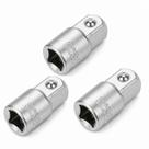 3 Unidaddes Adaptador Para Soquetes Cr-V 1/4F x 3/8M - PHB