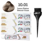 3 Unidades Coloração 10.01 Louro Platina Natural Cinza Itallian Color