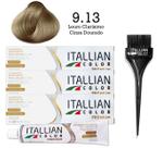 3 Unidades Coloração 9.13 Louro Claríssimo Cinza Dourado Itallian Color 3 Unidades Coloração 9.13 Louro Claríssimo Cinza Dourado Itallian Color