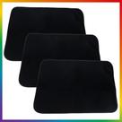 3 Unidades de Tapete Escorredor para Cozinha, Bancadas, Pias, Taças, Cafeteira, 70x50cm (Preto)