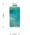 3 Unidades de Vidro Retangular 250ml Envel Marmore Azul