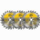 3 Unidades Disco Serra Circular 185mm 24 Dentes - Rino
