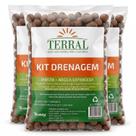 3 Unidades Kit Drenagem Terral Manta Bidim + Argila