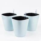 3 Unidades Vaso Autoirrigável Quadrado 14cm - Branco