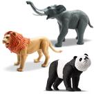 3 Unids Brinquedo Animal Realista Vinil Elefante Leão Panda 3 Unids Brinquedo Animal Realista Vinil Elefante Leão Panda