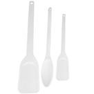 3 Utensílios de Cozinha Industrial Espátula 49,5cm e 74cm Colher Branca Cinquetti Plástica