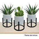 3 Vasos Cachepot Suculenta Erva Flor Decoração Casa Suspenso Favorito 3 Vasos Cachepot Suculenta Erva Flor Decoração Casa Suspenso Favorito