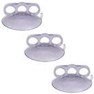 3 Ventosa Garra 3 Dedos PVC Cristal 110mm Martelinho De Ouro