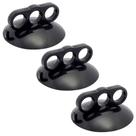 3 Ventosas Garra 3 Dedos PVC Preta 110mm Martelinho De Ouro