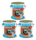 3 Verniz Deck Polideck Madeira Piscina 3,6lt Semibrilho Sayerlack
