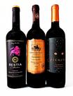 3 Vinhos Tintos Secos Chilenos Carmenere 750ml