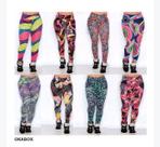 3 X Calças Leg- Lycra 100 - Cós Alto Legging Academia Fitness