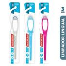3 x Limpador de Língua Com Cerdas Dental Clean 3 unidades