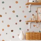 30 Adesivos Decorativos Infantil Boho De Parede Bolinhas Irregulares